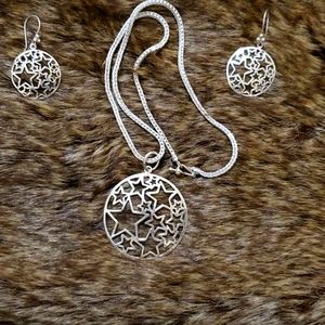 950 silver filigree cord star set